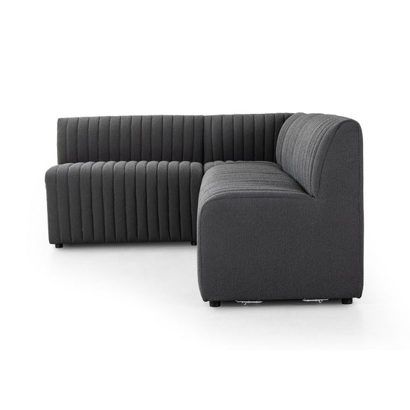 Augustine Dining Banquette, L-Shape - Fiqa Boucle Charcoal
