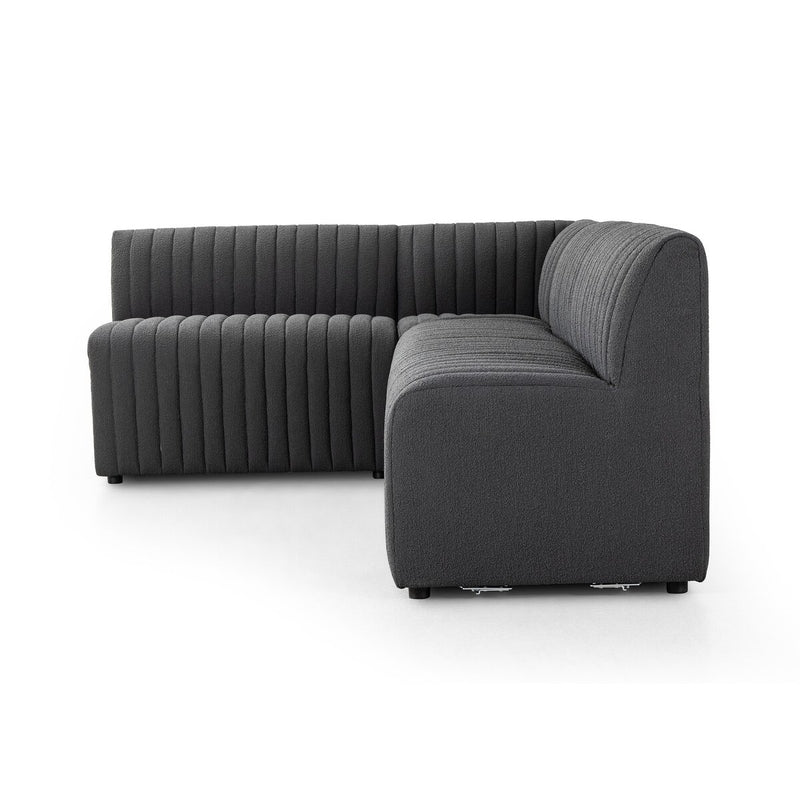 Augustine Dining Banquette, L-Shape - Fiqa Boucle Charcoal