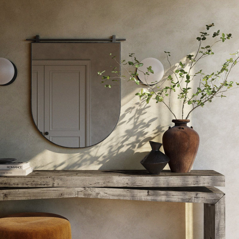Chico Small Arch Mirror - Antique Iron