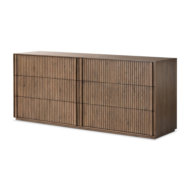 Leo 6 Drawer Dresser - Rustic Grey