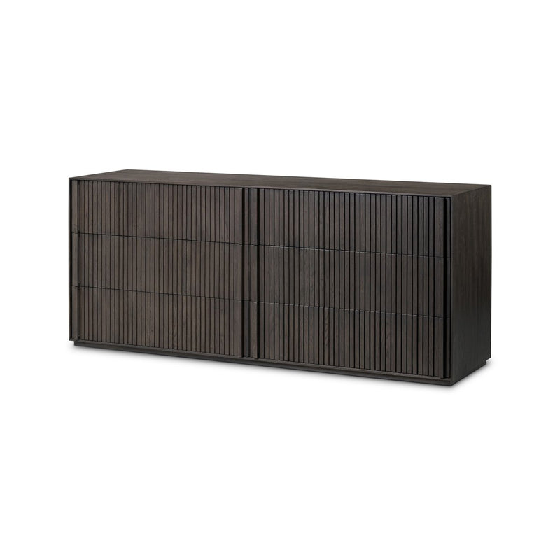 Leo 6 Drawer Dresser - Smoked Black