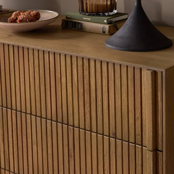 Leo 6 Drawer Dresser - Rustic Light Natural Oak