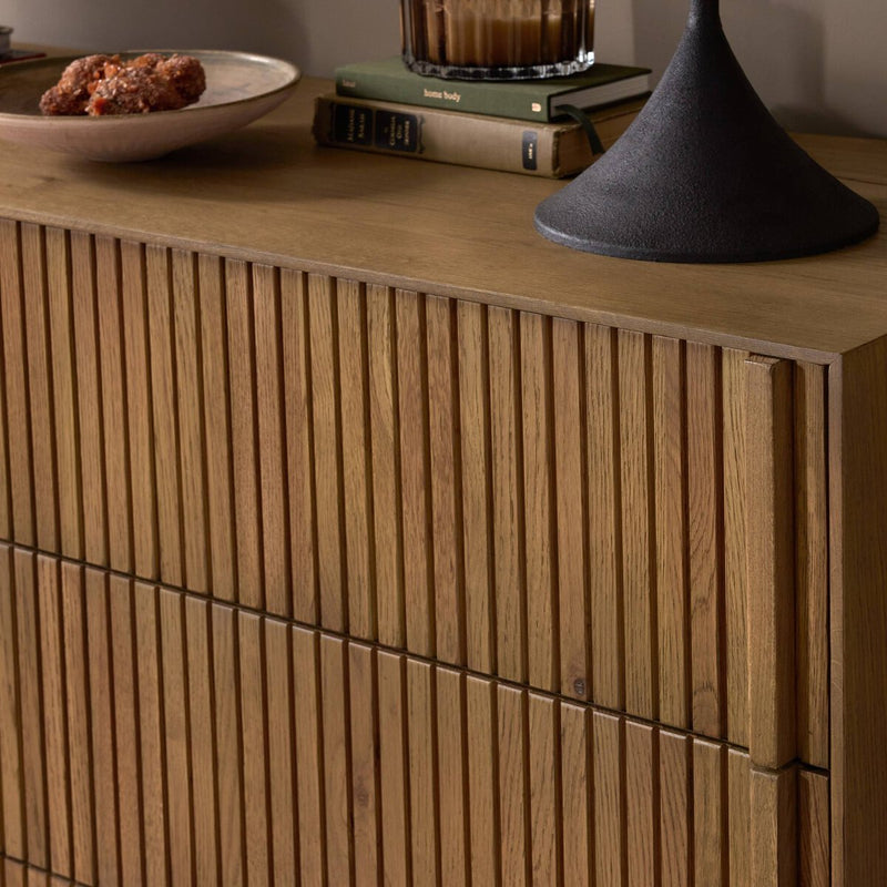 Leo 6 Drawer Dresser - Rustic Light Natural Oak