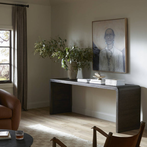 Leo Console Table - Smoked Black