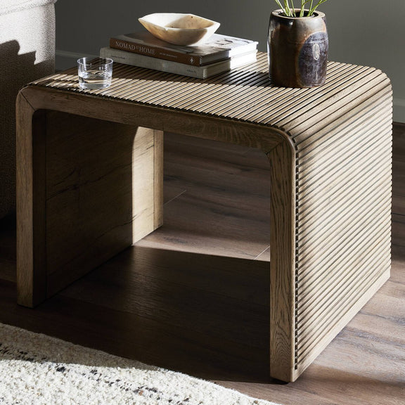 Leo End Table - Rustic Grey
