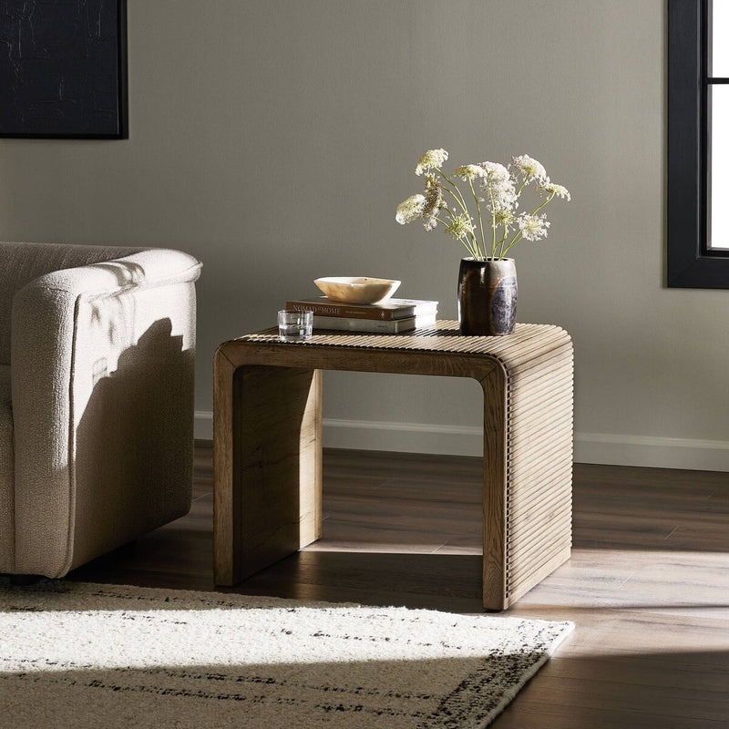 Leo End Table - Rustic Grey
