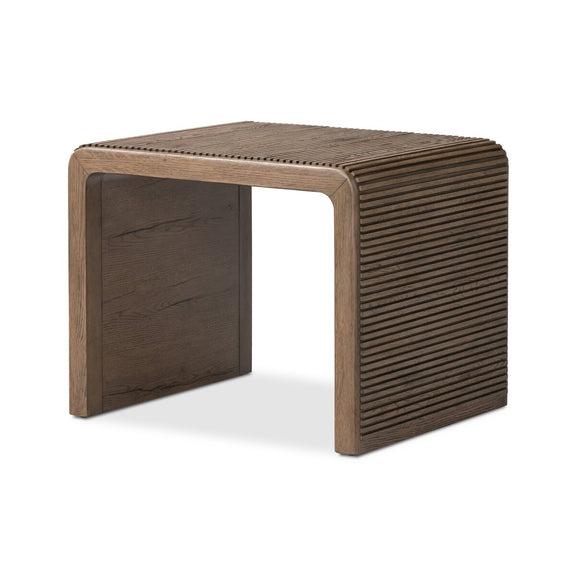 Leo End Table - Rustic Grey