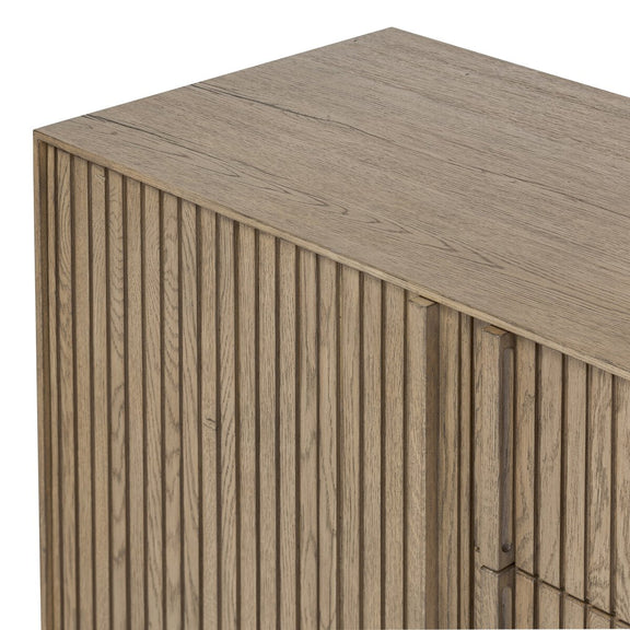 Leo Media Console - Rustic Grey