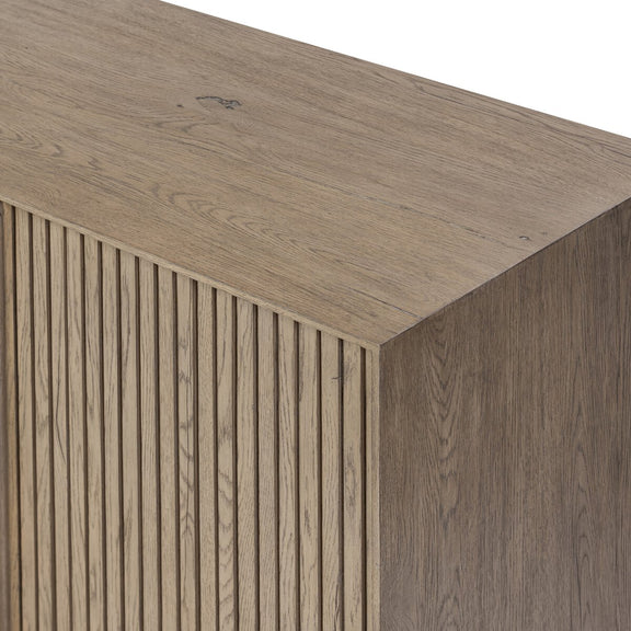 Leo Media Console - Rustic Grey