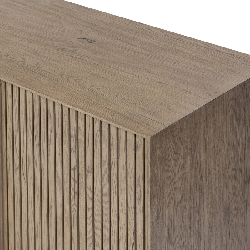 Leo Media Console - Rustic Grey