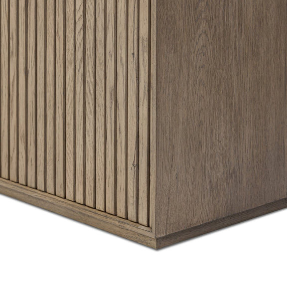 Leo Media Console - Rustic Grey