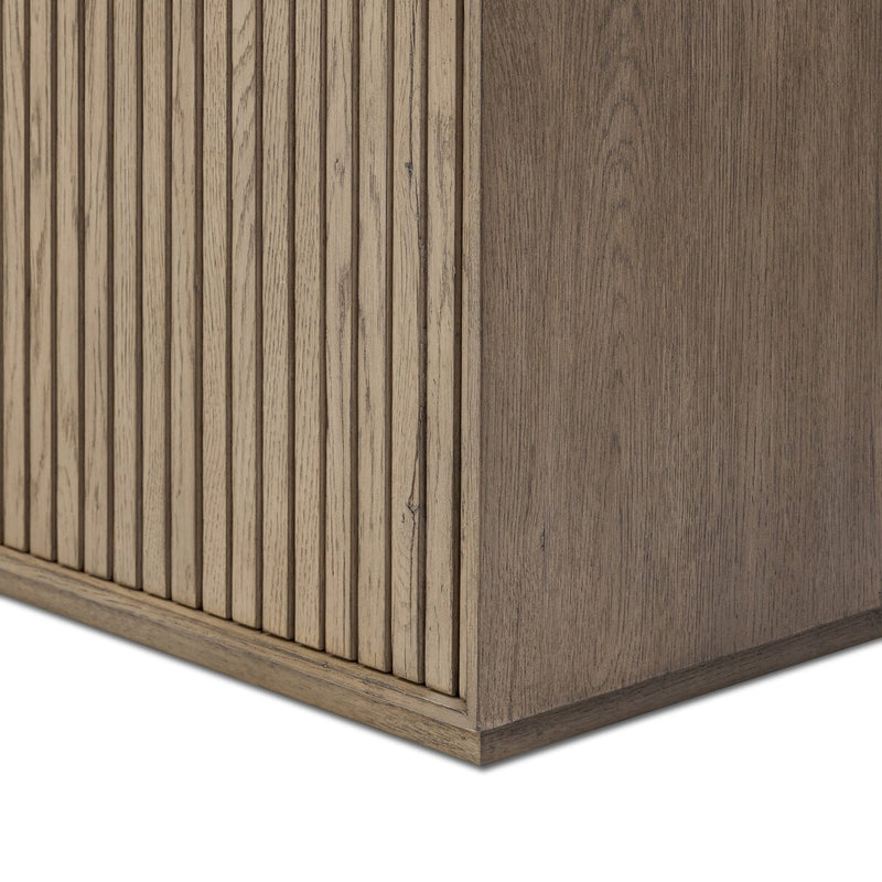 Leo Media Console - Rustic Grey