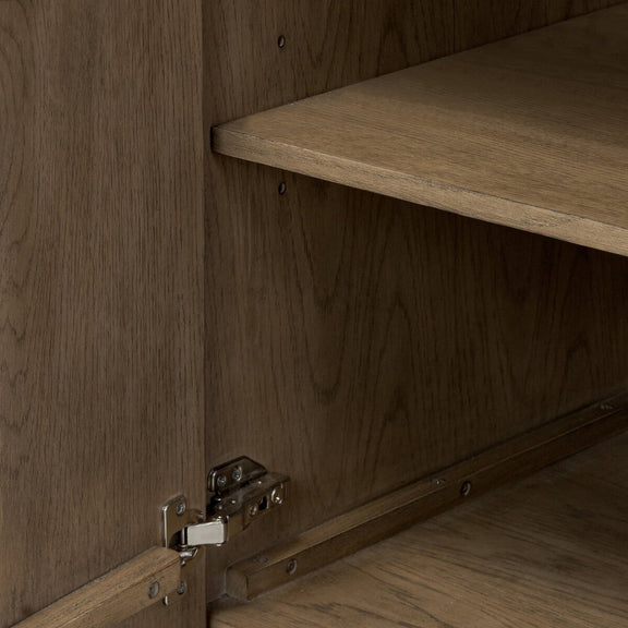 Leo Media Console - Rustic Grey