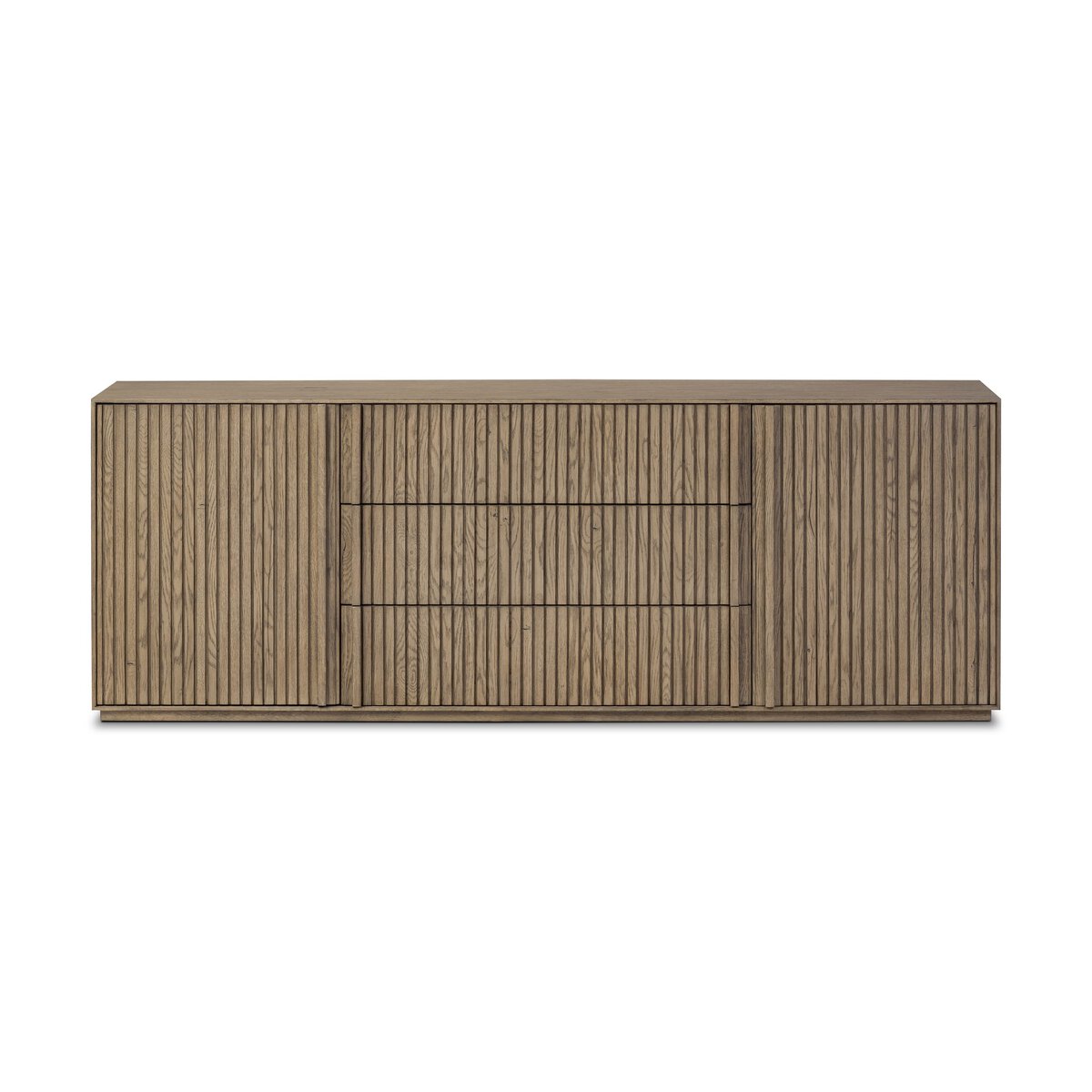 Leo Media Console - Rustic Grey