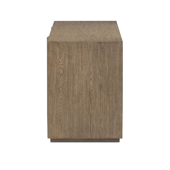 Leo Media Console - Rustic Grey