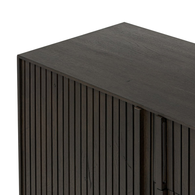 Leo Media Console - Smoked Black