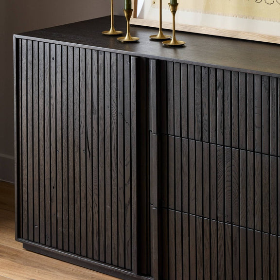 Leo Media Console - Smoked Black