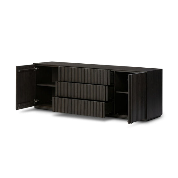 Leo Media Console - Smoked Black