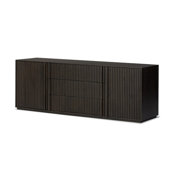 Leo Media Console - Smoked Black