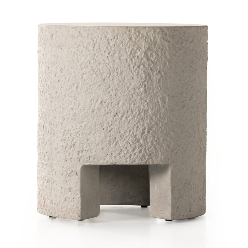 Kember Outdoor End Table - Matte Stone