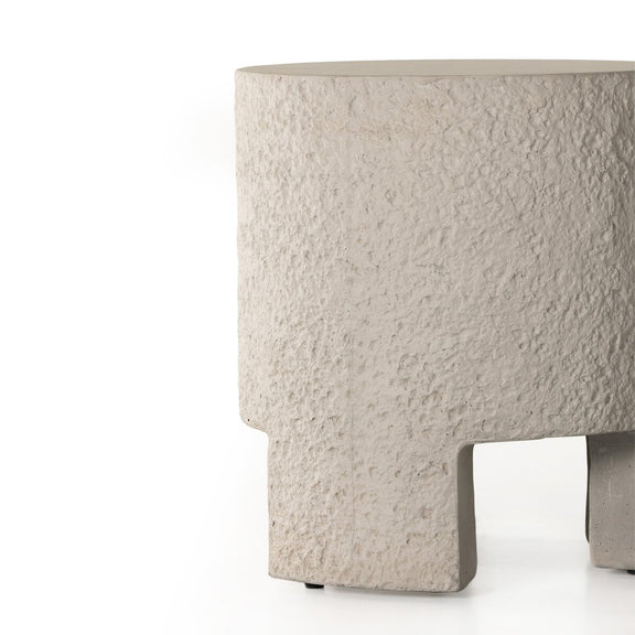 Kember Outdoor End Table - Matte Stone