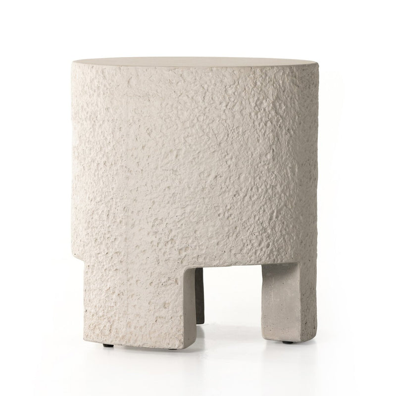 Kember Outdoor End Table - Matte Stone