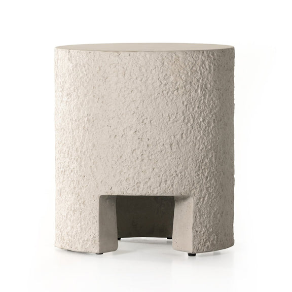Kember Outdoor End Table - Matte Stone