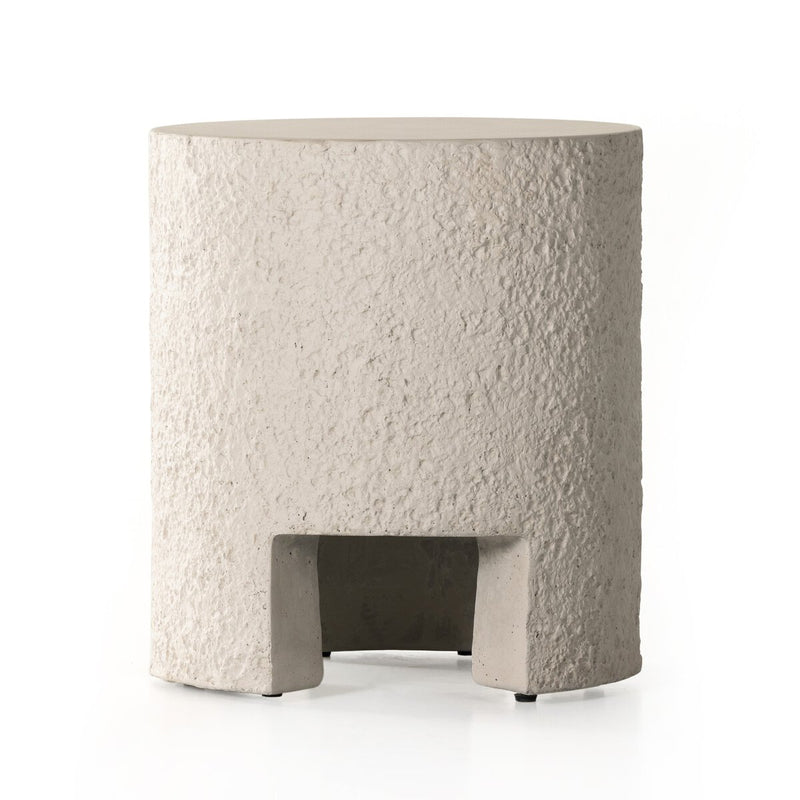 Kember Outdoor End Table - Matte Stone