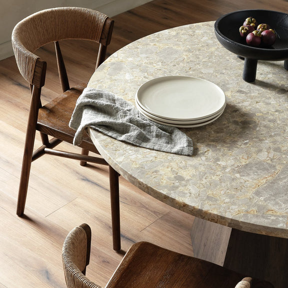 Brisa Round Dining Table 55" - Dune Onyx