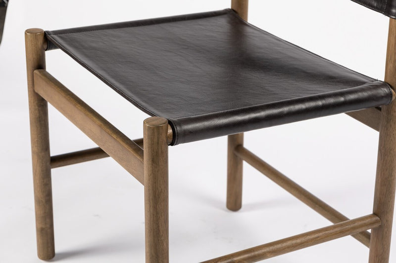 Kena Dining Chair - Sonoma Black & Solid Parawood