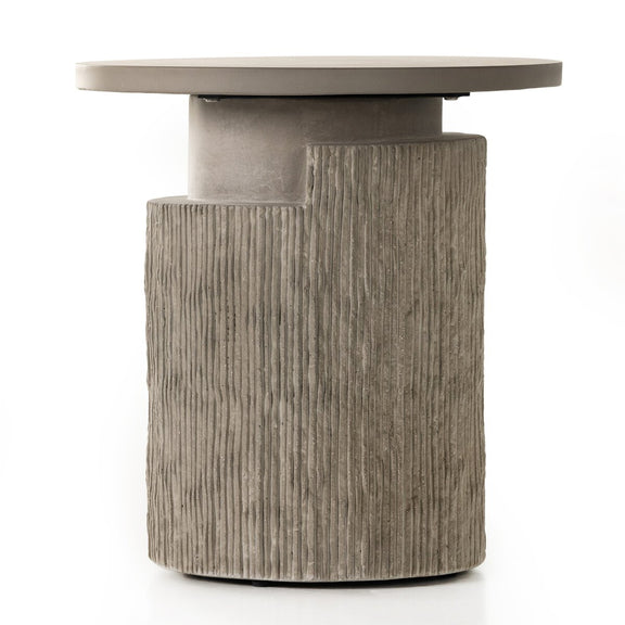 Huron Outdoor End Table - Flint Concrete