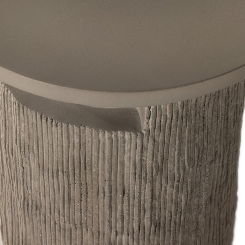 Huron Outdoor End Table - Flint Concrete