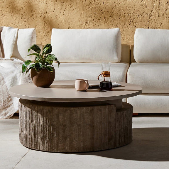 Huron Outdoor Coffee Table - Flint Concrete