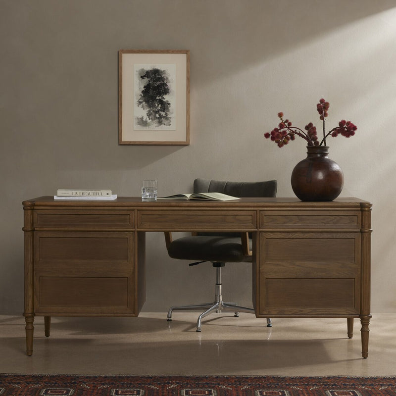 Toulouse Executive Desk - Toasted Oak