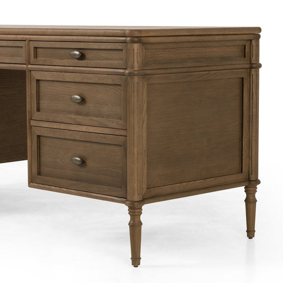 Toulouse Executive Desk - Toasted Oak