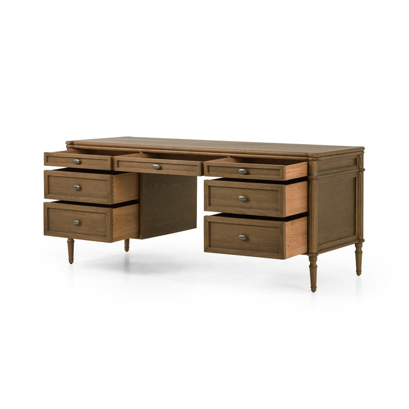 Toulouse Executive Desk - Toasted Oak