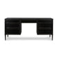 Toulouse Executive Desk - Distressed Black