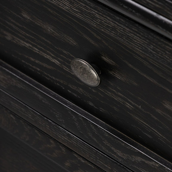 Toulouse Executive Desk - Distressed Black