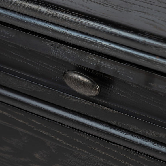 Toulouse Executive Desk - Distressed Black