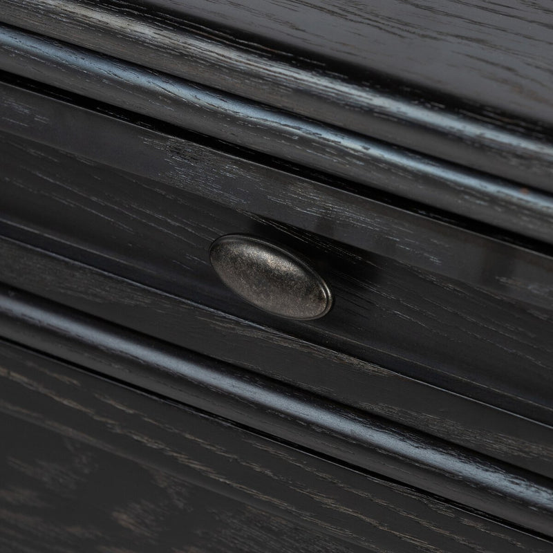 Toulouse Executive Desk - Distressed Black
