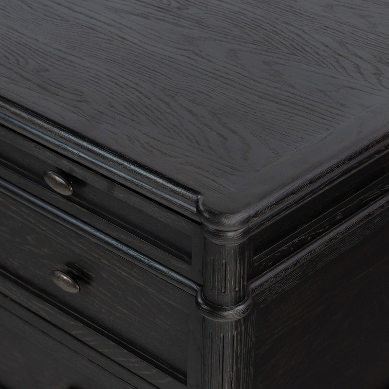 Toulouse Executive Desk - Distressed Black