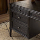 Toulouse Executive Desk - Distressed Black