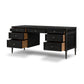 Toulouse Executive Desk - Distressed Black