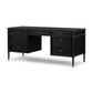 Toulouse Executive Desk - Distressed Black