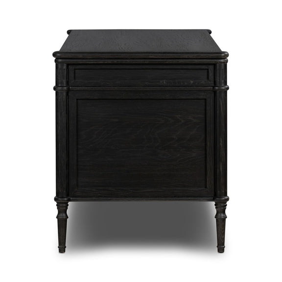 Toulouse Executive Desk - Distressed Black