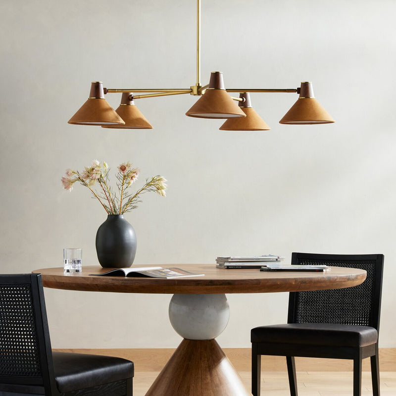 Cullen Chandelier - Natural Walnut