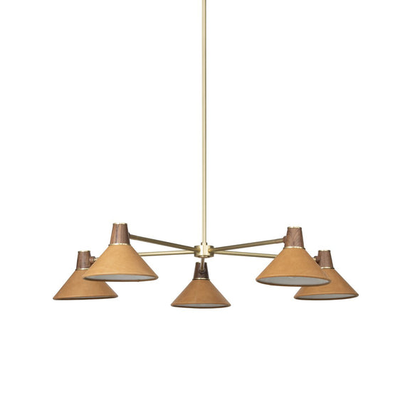 Cullen Chandelier - Natural Walnut