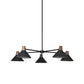 Cullen Chandelier - Black Leather