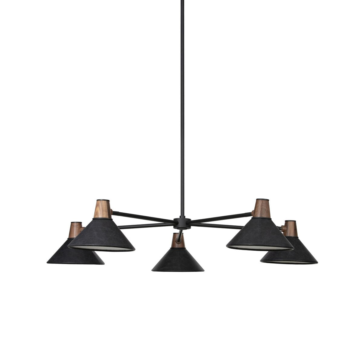Cullen Chandelier - Black Leather