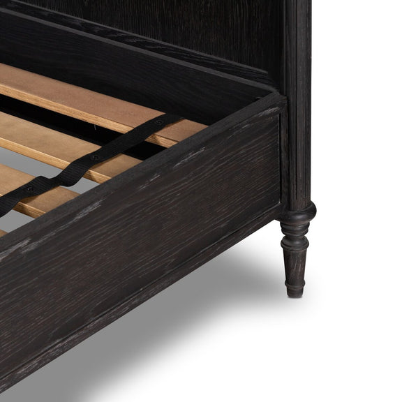 Toulouse Bed - Distressed Black